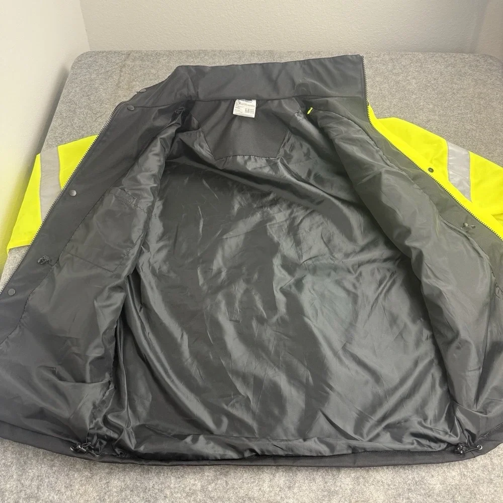 Class 3 Hi Vis High Visibility Waterproof Safety Jacket Large Work Hooded Type R